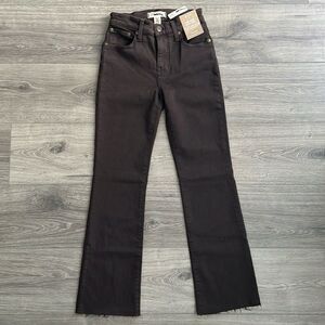 MADEWELL Kick Out Crop Jeans Size 23 Driftwood Brown Denim